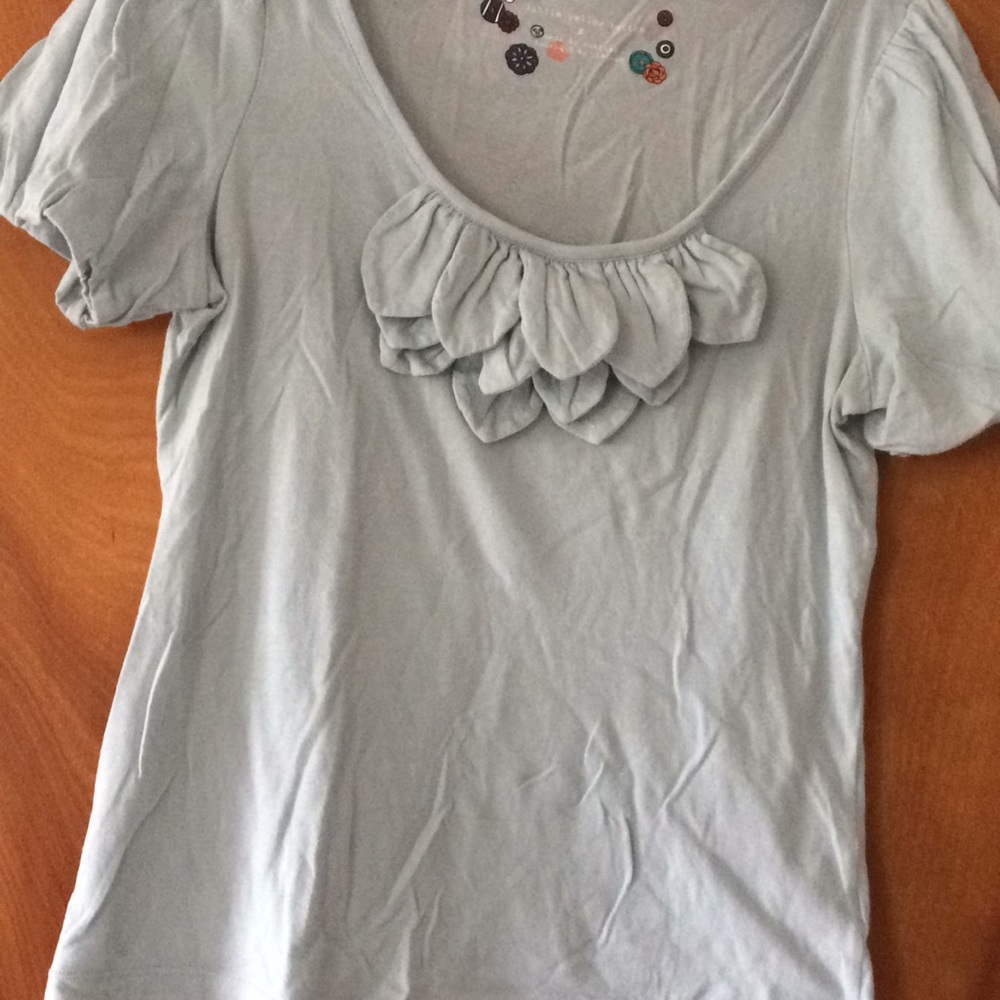 Anthropologie  little yellow button top